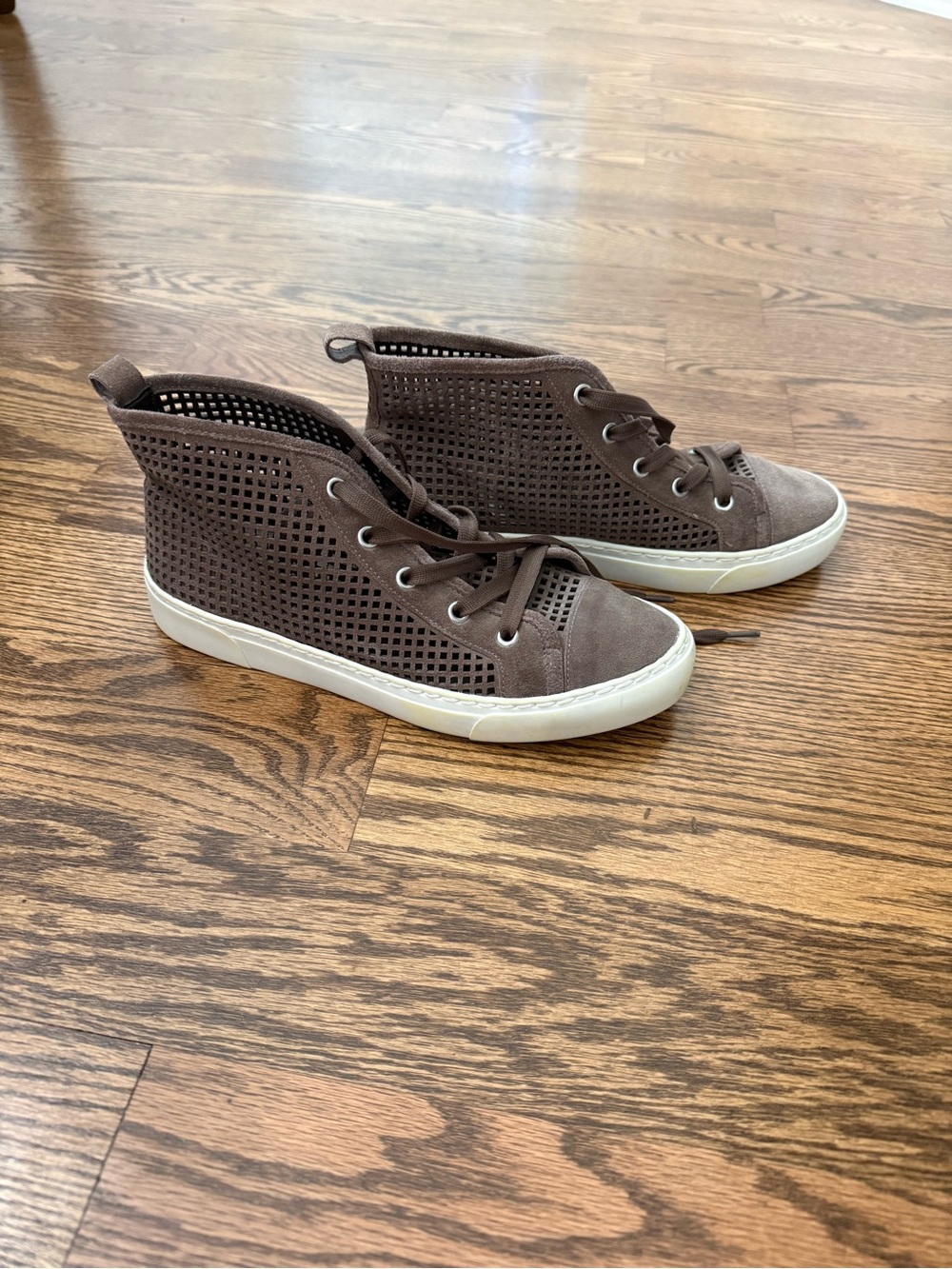 1. STATE Perforated High-Top Brown Suede Sneakers 6.5 Women’s